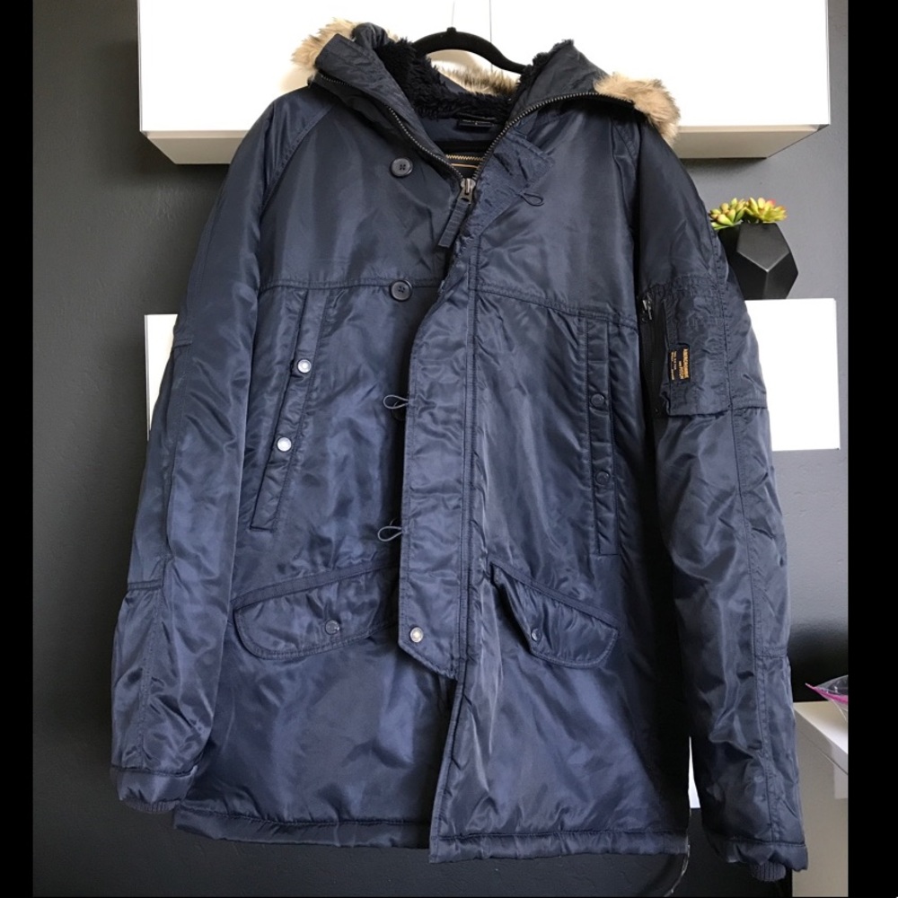 Vintage Abercrombie & Fitch Men's Military Parka L